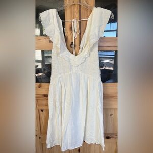 Topshop Ivory Textured Sleeveless Dress NWOT